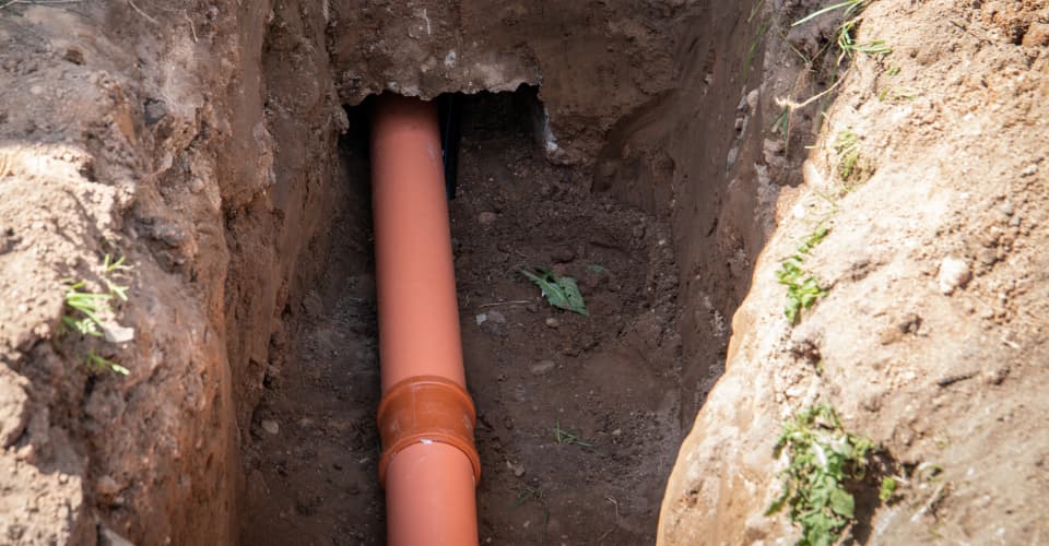 New Drainage Pipe Installed